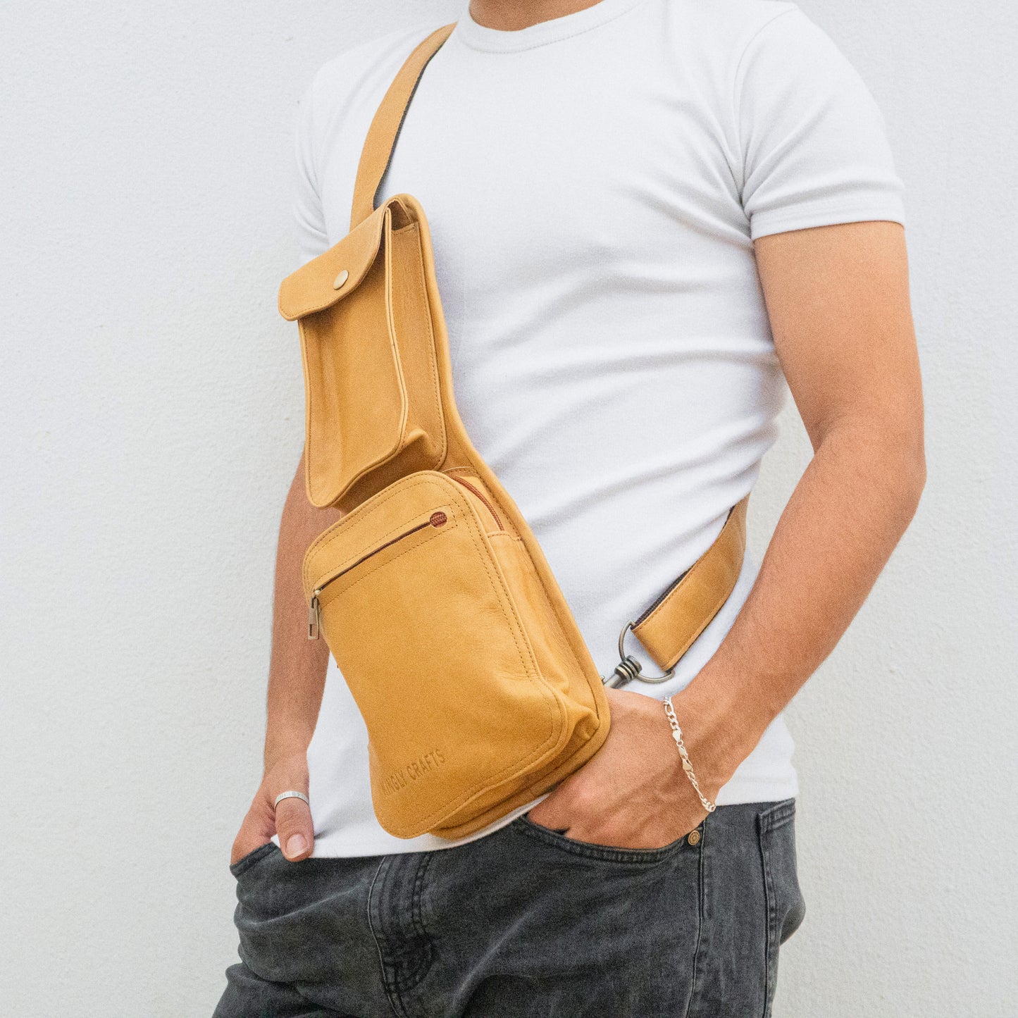 Tangier Adventurer Leather Sling Bag