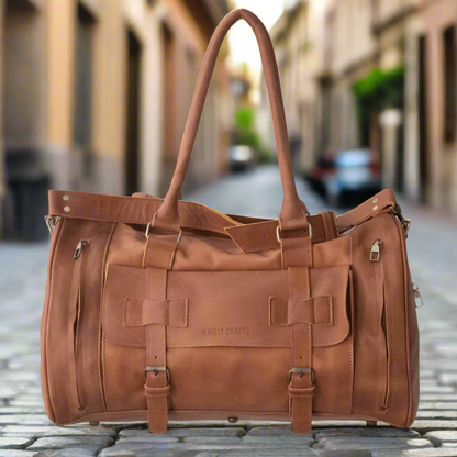 Atlas Escape Leather Weekender Bag